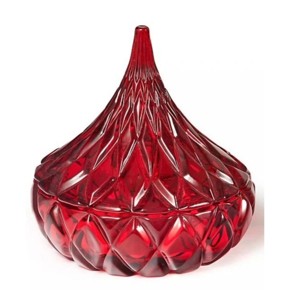Hershey's Kiss Crystal Red Candy Dish Valentine NEW